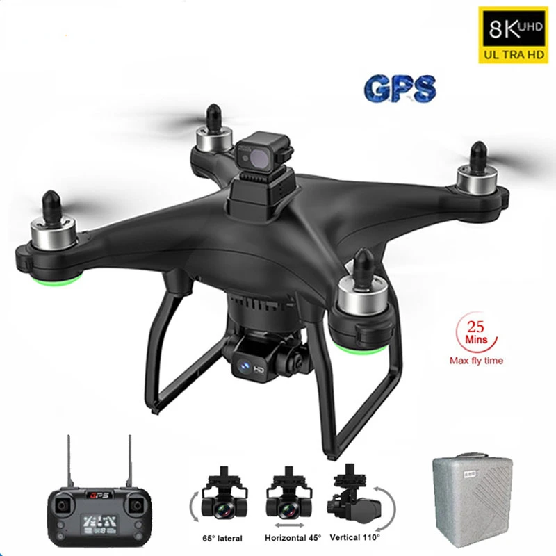 

2023 New Obstacle Avoidance Drone 4k Profesional 8K HD Camera 3-Axis Gimbal Anti-Shake Photography Brushless RC Aircraft