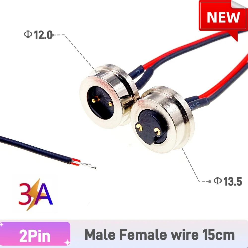 

Магнитный круглый разъем PogoPin 2A Мужской Женский Металлический Пружинный 1/2/3/4/5/6-контактный провод зарядного устройства постоянного тока JST SM Позолоченный