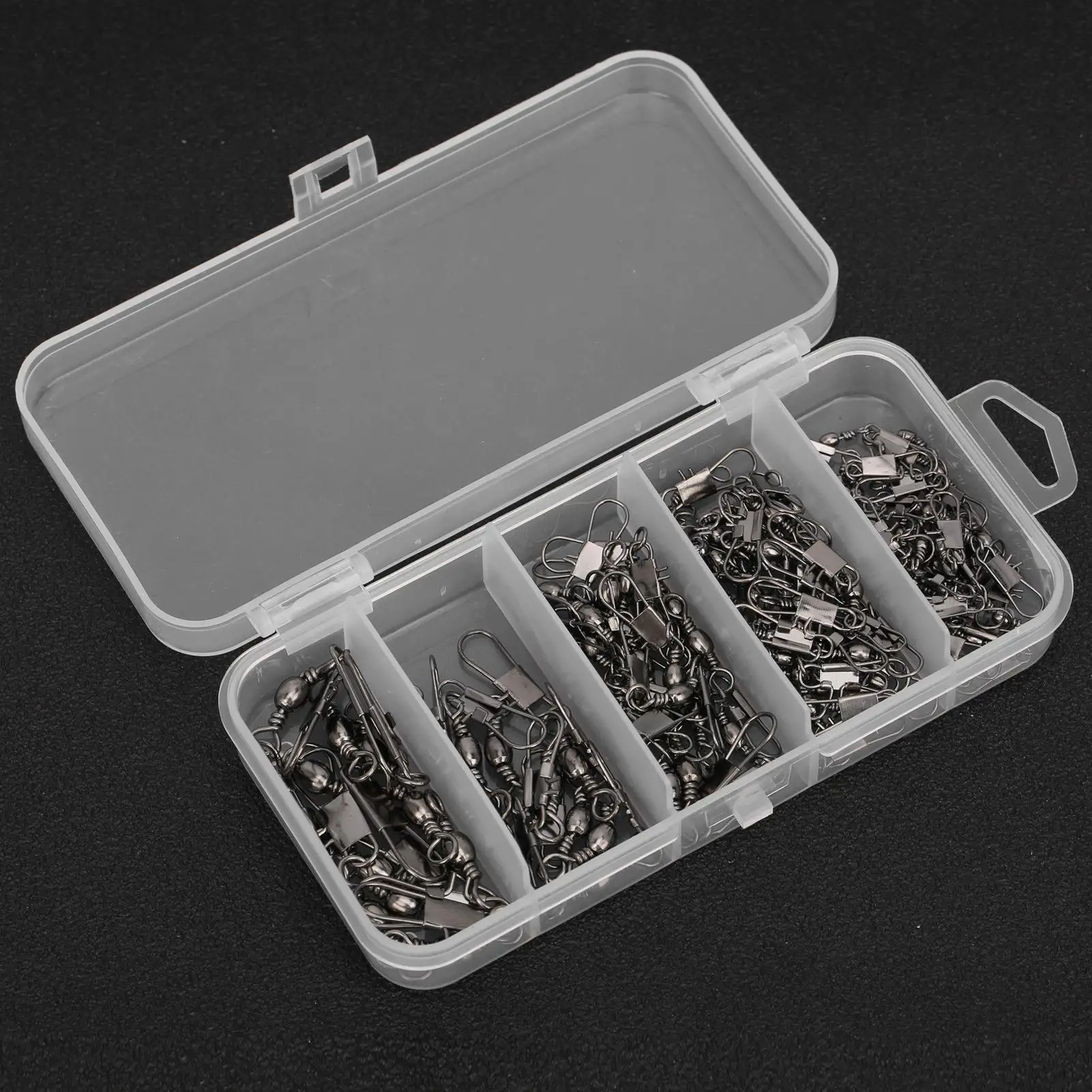 200 шт. рыболовные Вертлюги блокирующие защелки соединители 30-49 мм вращающийся