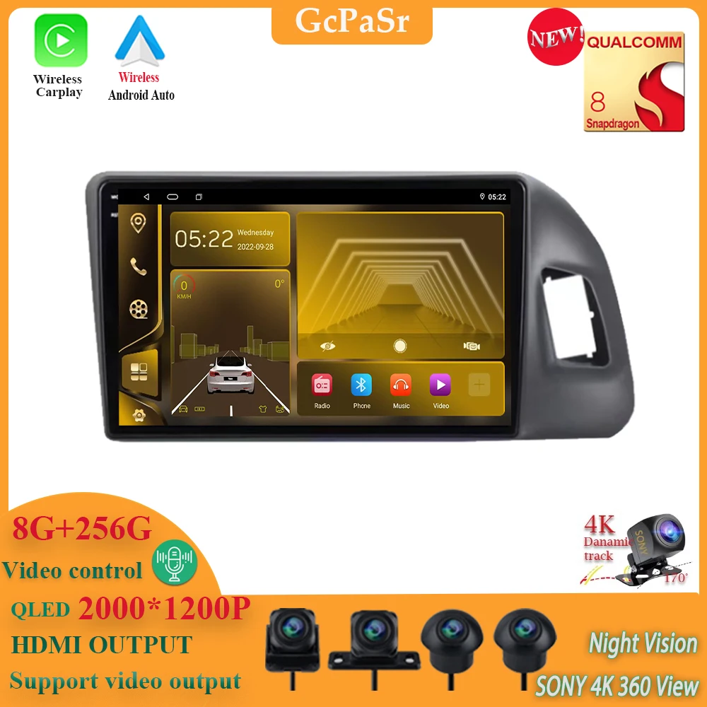

Автомагнитола Qualcomm Snapdragon Carplay для Audi Q5 2010 - 2018 с сенсорным экраном, радио, мультимедийный видеоплеер, навигация