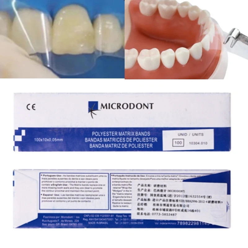 300 шт. стоматологические прозрачные Матричные полосы полиэфирные Контурные