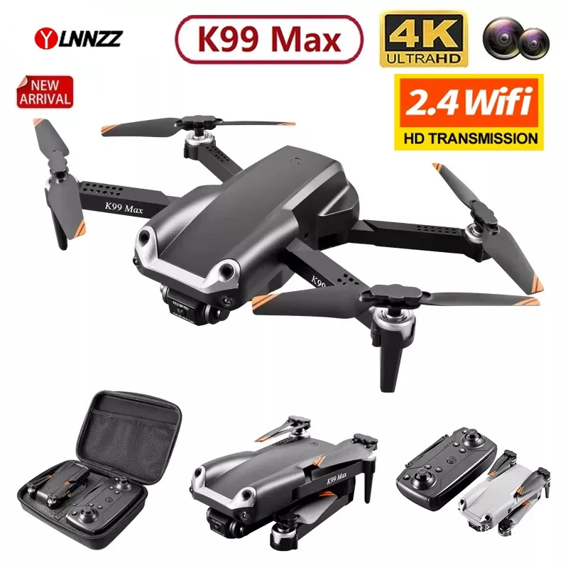 

Квадрокоптер K99 Max складной с двойной камерой, Wi-Fi, FPV