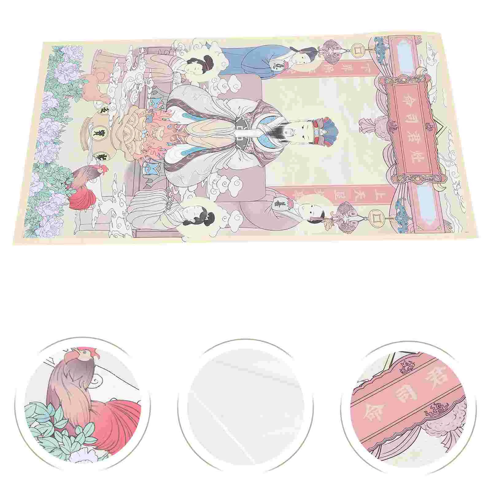 

4Pcs Decorative God of the Kitchen Posters Household Hearth Stickers Photo Props