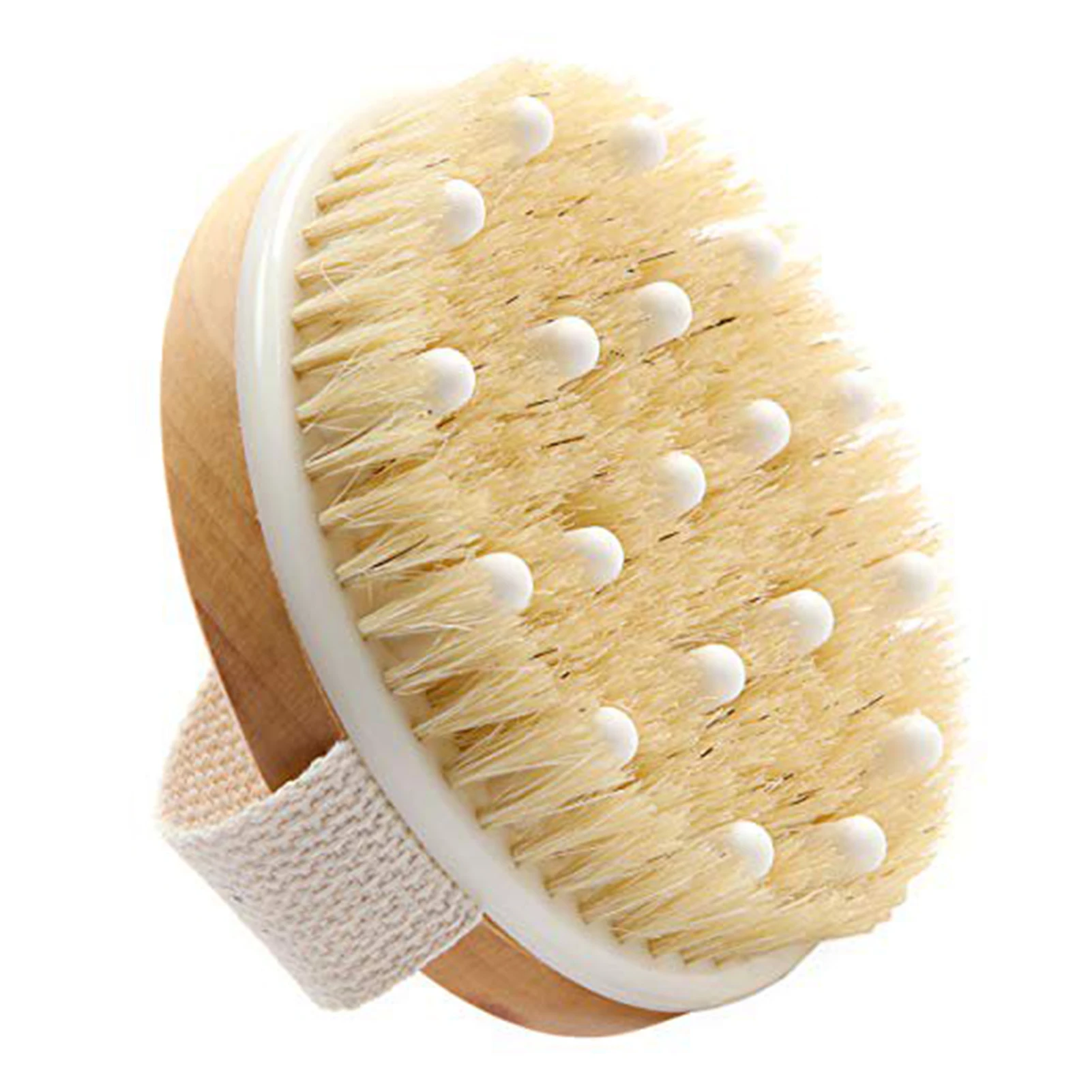 

Lymphatic Drainage Shower Brush Exfoliating Cleaning Tool With Massage Nodules Home Dry Wet Body Scrubber Reduce Cellulite