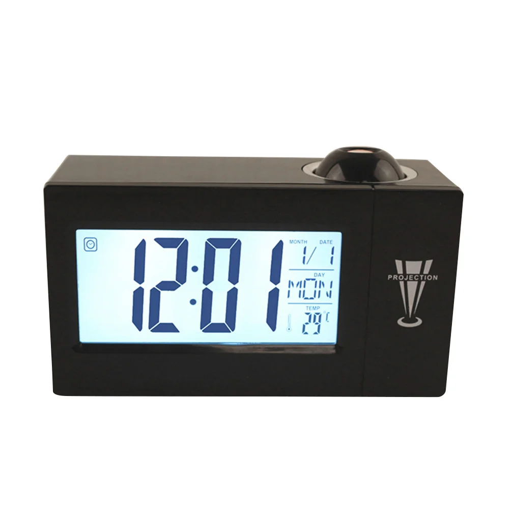 

1pc Digital Projection Clock 12/24 Hours Table Snooze Function Alarm Clock for Indoors