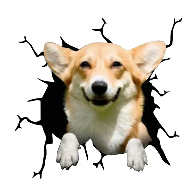 Электростатическая стеклянная пленка имитация детской наклейки собака