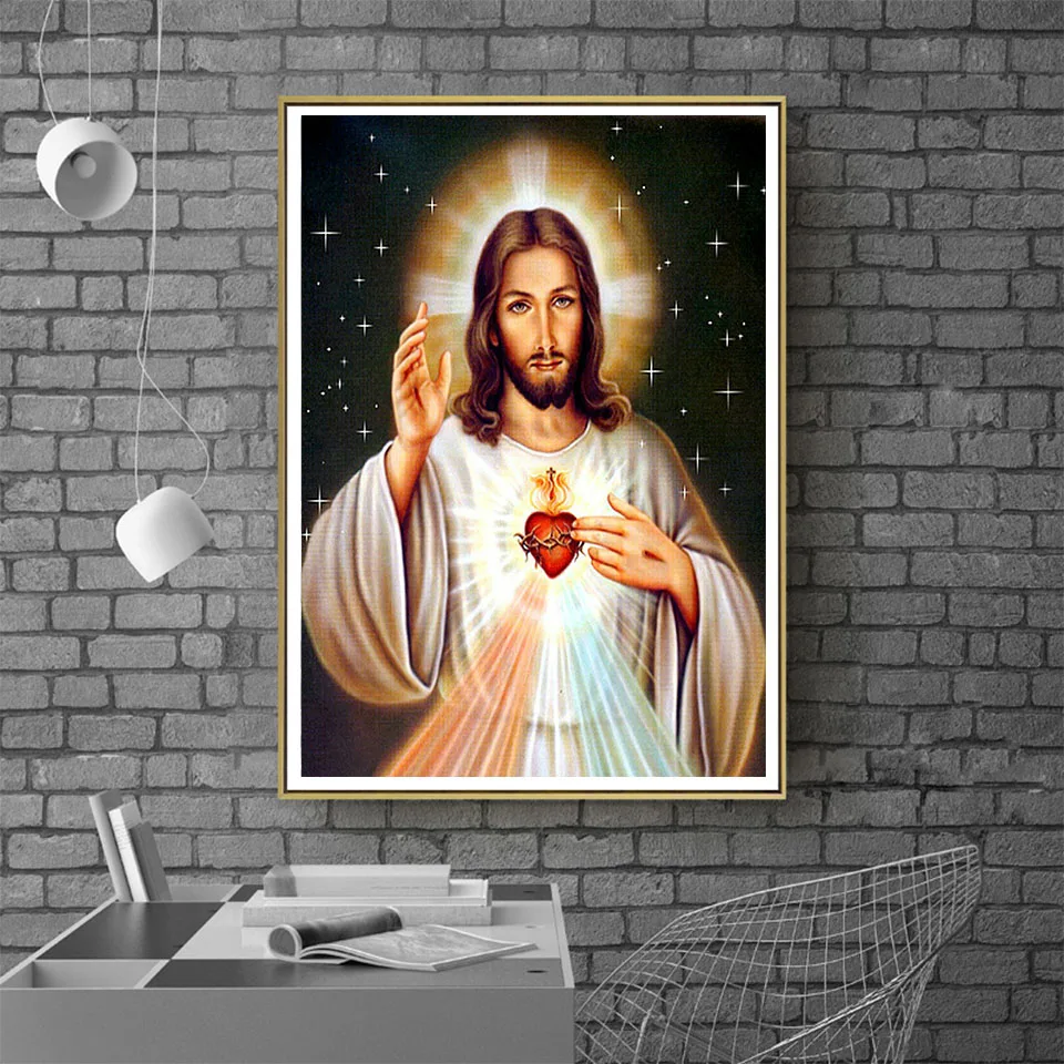 5D DIY Diamond Painting Religion Icon Embroidery Mosaic Classic Style Round Rhinestone cross stitch kit Home Decor Art |
