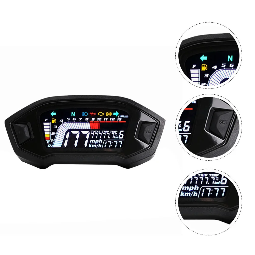 

Liquid Crystal Meter Digital Speedometer Universal Motorcycle Abs LED Display Tachometer