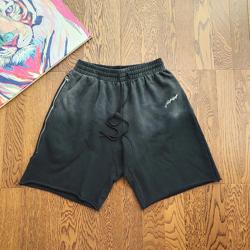 

ASKYURSELF Shorts Black Cotton Washed Do Old Men Women 1:1 Embroidered Logo Askurself Casual Shorts