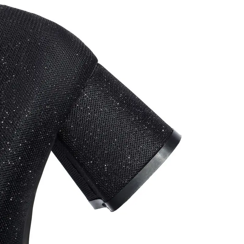 Женские туфли на квадратном каблуке 6 см с ремешком и пряжкой