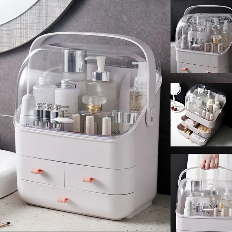 

Органайзер для косметики большой вместимости, органайзер для хранения косметики, средств по уходу за кожей, Пыленепроницаемая стойка