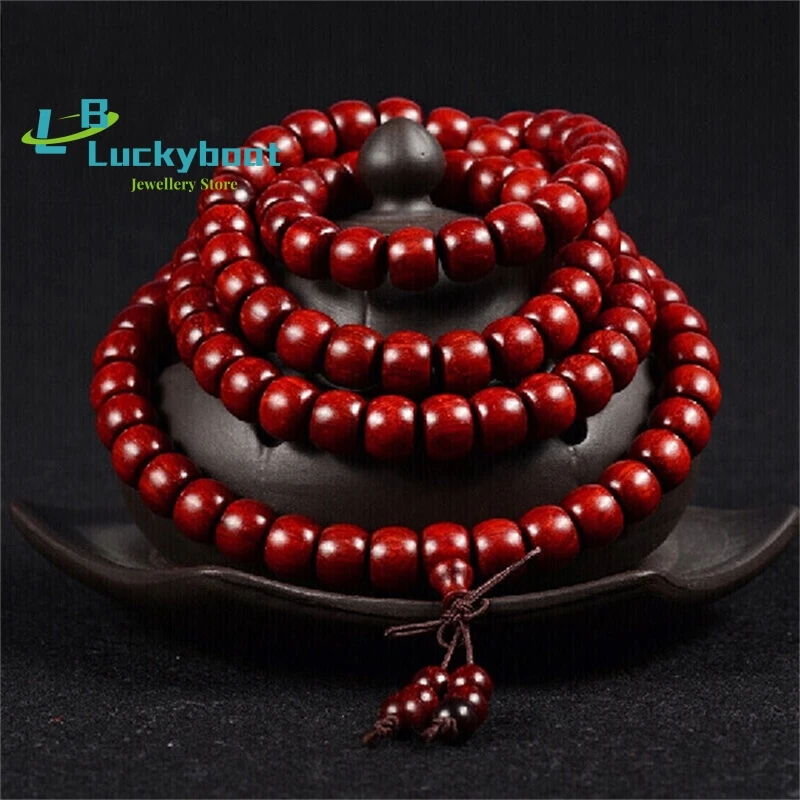 Оптовая продажа бусины из натурального красного сандалового дерева Замбии в