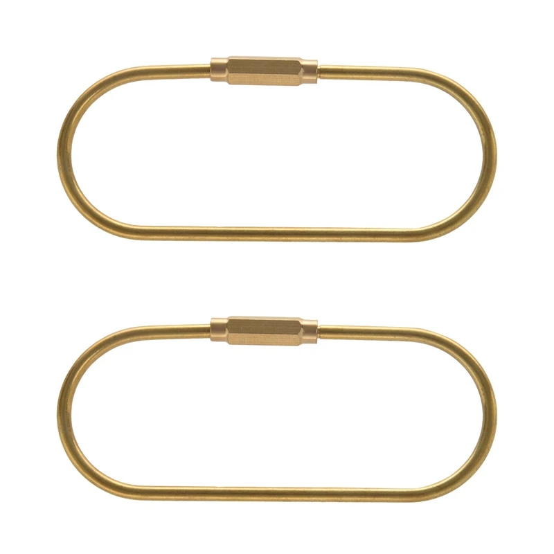 

2X брелок с замком D, брелок для ключей, золотой, для кемпинга, аксессуары для кемпинга, пряжки, крючки, большое кольцо для ключей