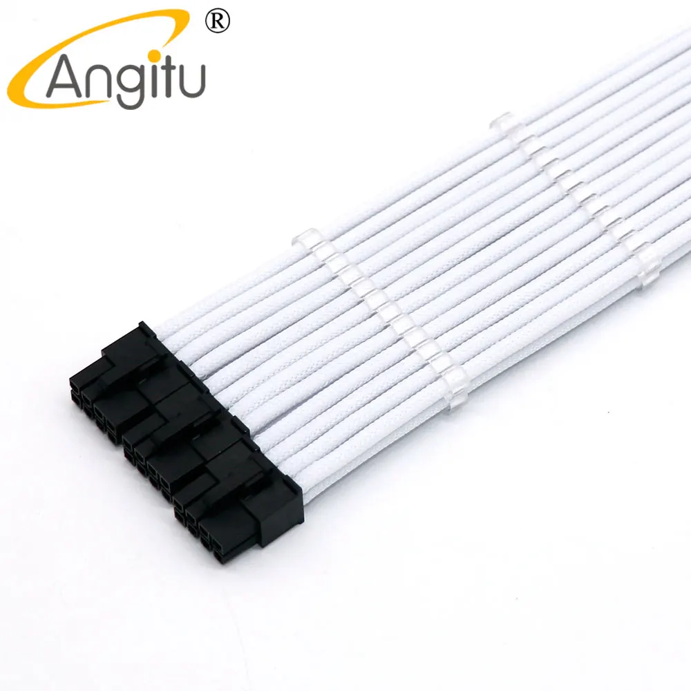 

Angitu 20/30cm Premium 3*8Pin GPU/PCIE Bridged Extension Power Cable 11 Colors to Choose UL 1007 18awg With Combs