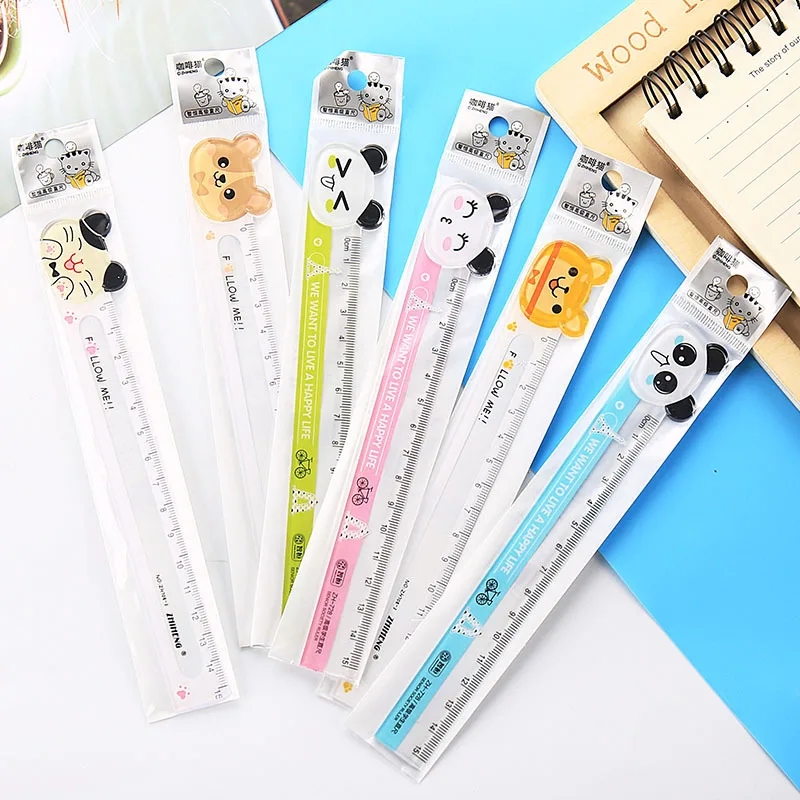 

Cartoon Animal Super Cute Creative Stationery Learn Office Drawing Supplies 15CM Plastic Ruler HHCZ021