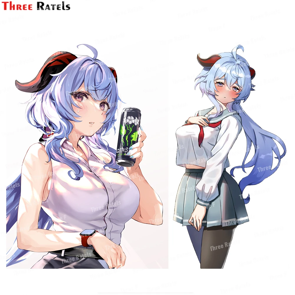 

Милые Мультяшные аниме-наклейки Three Ratels H916 Ganyu Genshin для украшения автомобилей, комнат, шкафов, письменных столов, компьютера