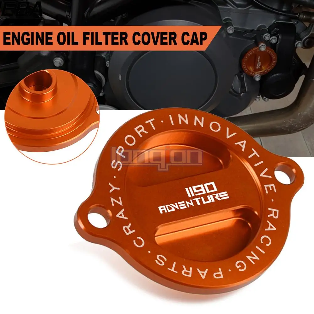 

Motorcycle CNC Refit Engine Oil Filter Cover Cap Engine Tank Covers Oil Cap For 1190ADVENTURE 2015 2016 1190 ADVENTURE