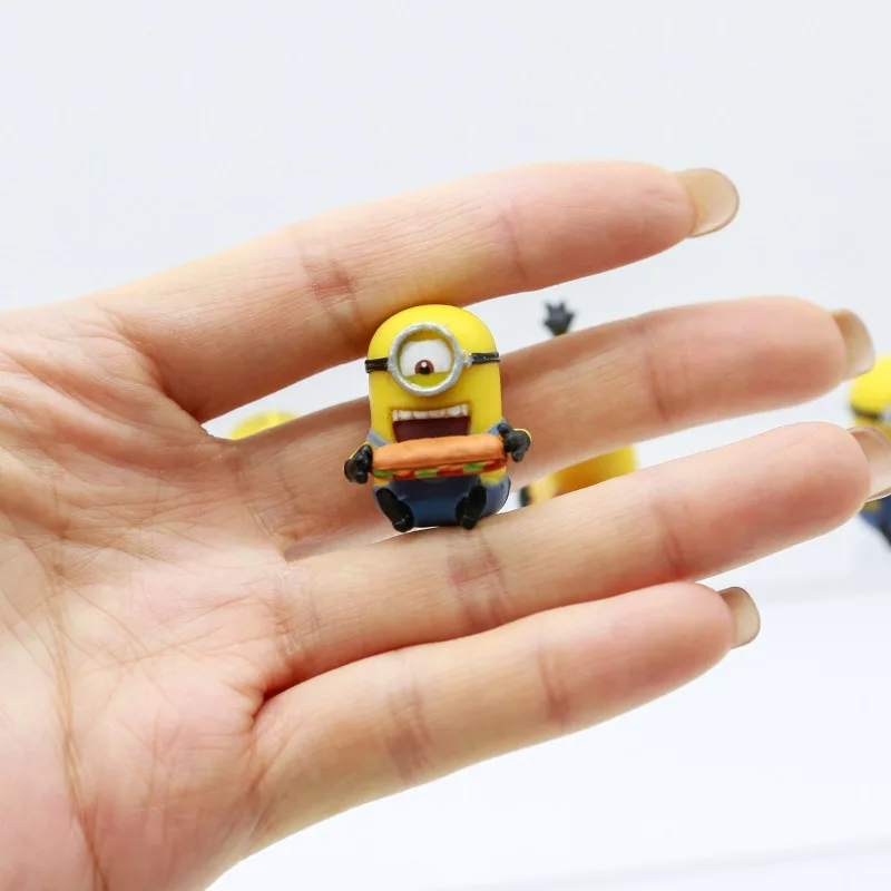 Фото Gashapon Капсульные игрушки Гадкий Мес Миньоны Миниатюрная еда Время Подвески Мини-фигурки Брелок Модель куклы Игрушки Подарки для детей №3