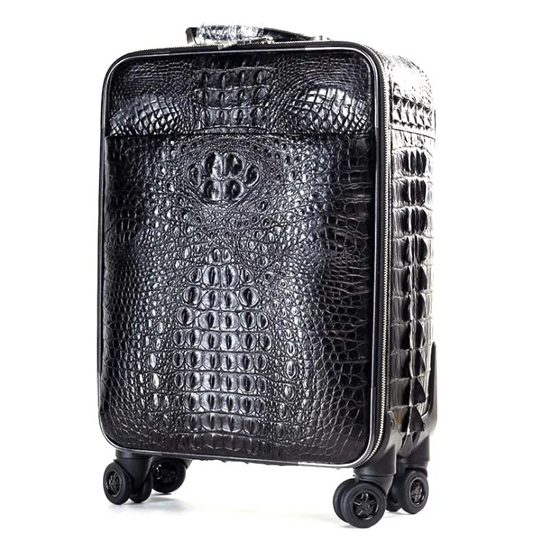 KEXIMA ourui crocodile  Pull rod box  four-wheel  Genuine leather  luggage  Universal wheel  password  Business leisure  men box