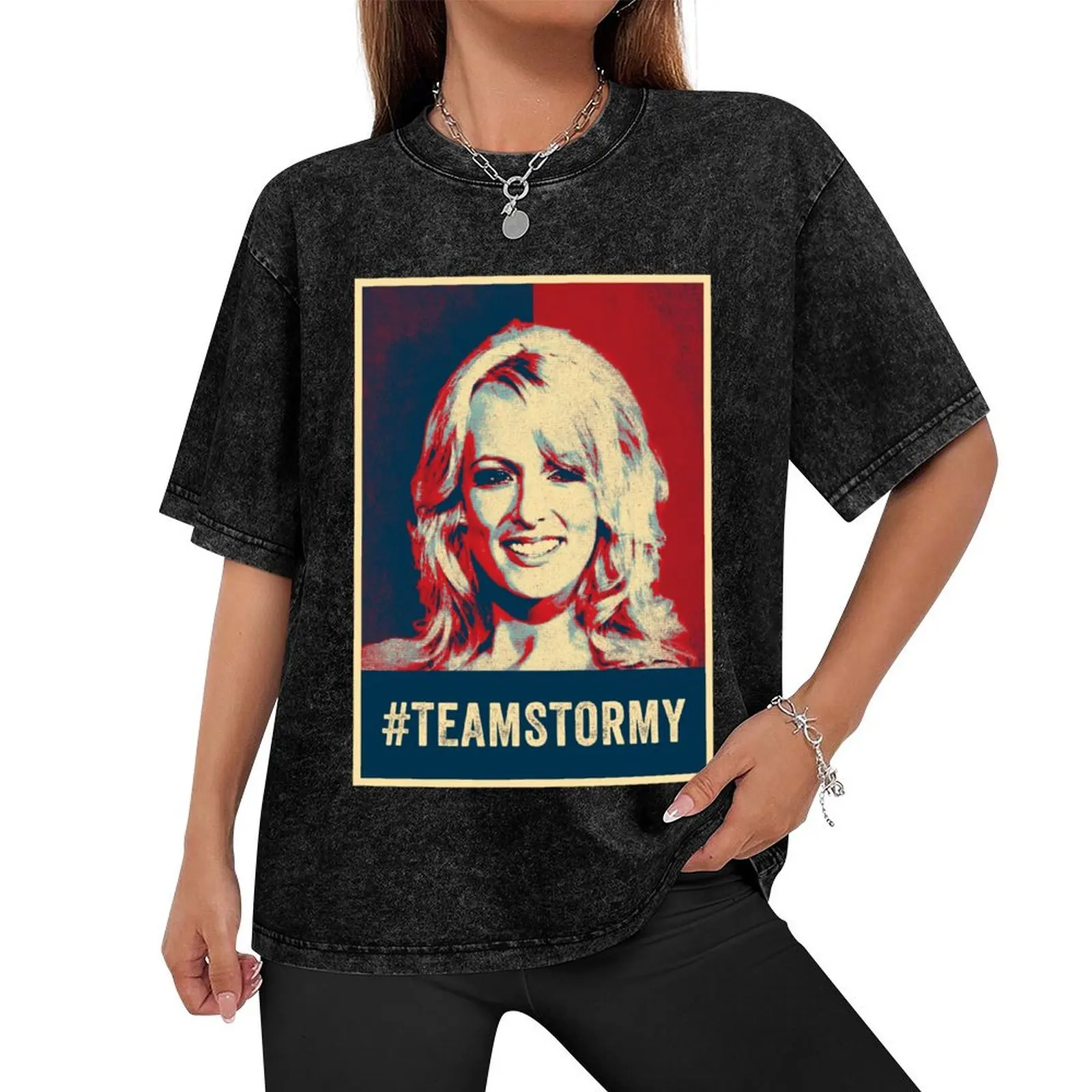 Команда Stormy Daniels винтажная Ретро # TeamStormy футболка аниме рубашки Графические