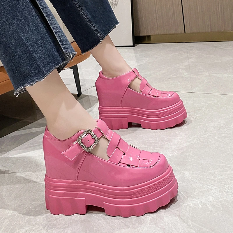 High Platform Women's Gladiator Sandals 2023 Summer 11CM Heels Slippers Women Chunky Beach Sneakers Comfortable Sandalias Mujer