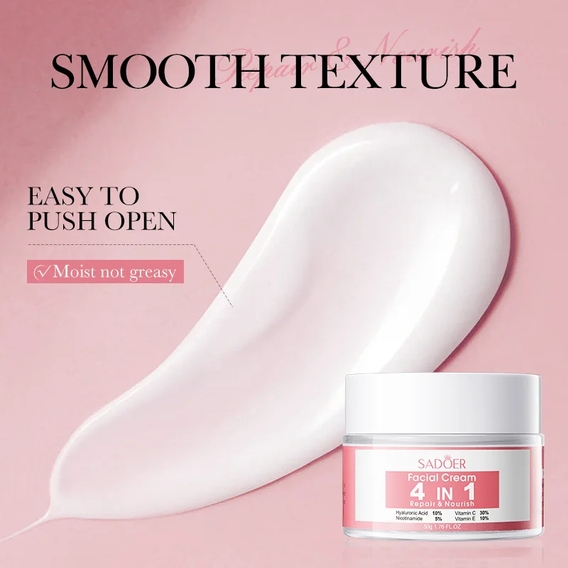 Укрепляющий и увлажняющий крем для лица 4 в 1 омолаживающий отбеливающий против