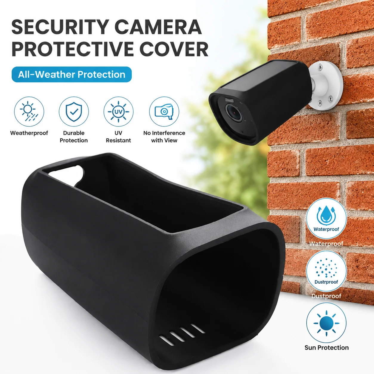 Фото Силиконовый чехол Eufy Security S330 для EufyCam 3, защитный чехол для камеры, устойчивый к ультрафиолету, водонепроницаемый, защищает от царапин. №1