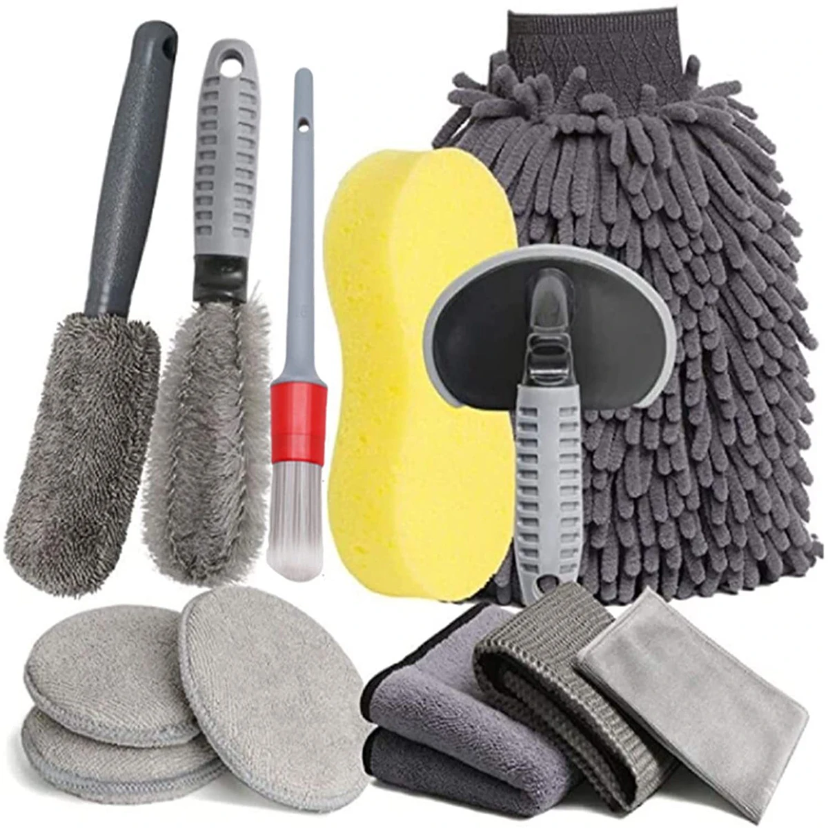 

Инструмент для мытья автомобиля, щетка, набор из 12 предметов, двусторонняя щетка для шифрования, большие перчатки для мытья автомобиля