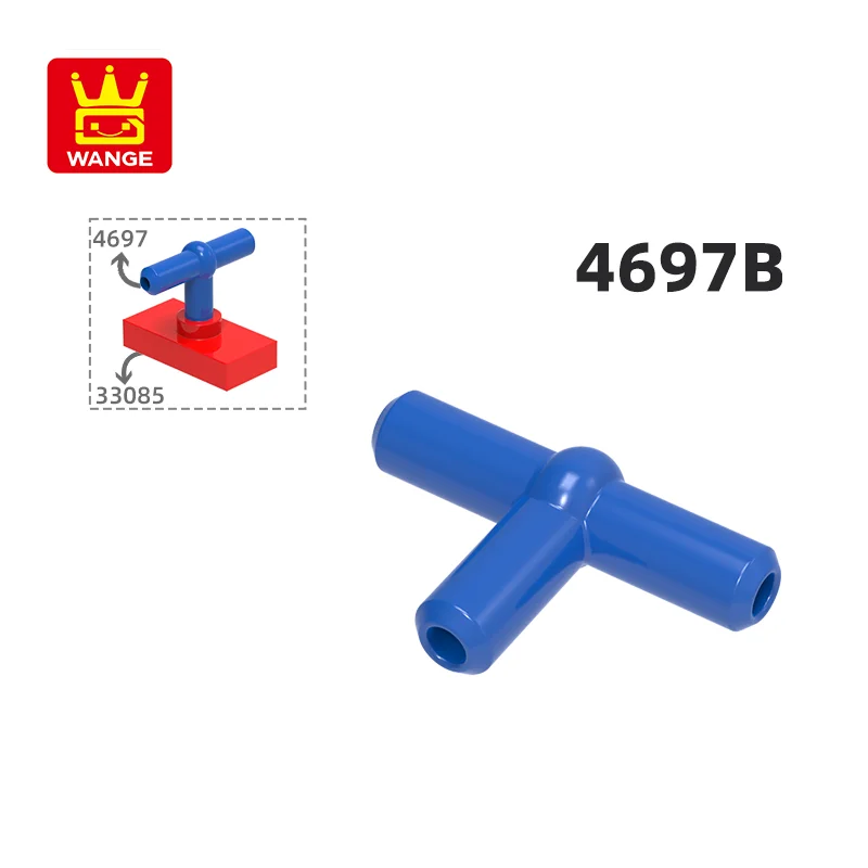 Wange 4697 50 г/357 шт. тройник Т-образный строительный блок Moc цветные аксессуары