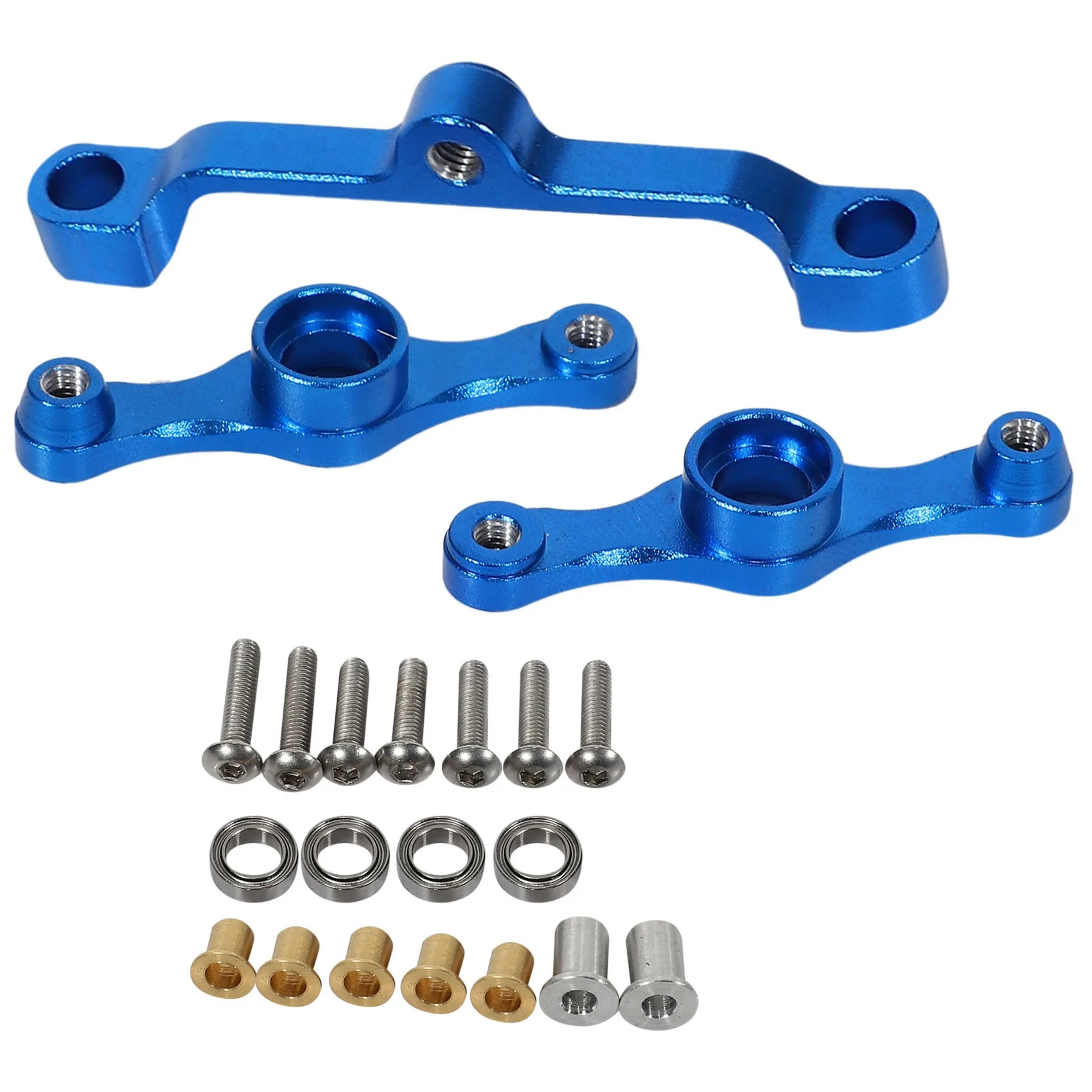 

Aluminum Alloy Steering Link Set for Tamiya TT01 TT01E TT01D TT01ED TT-01 Tyep-E 54058 53864 Upgrade Parts,Blue