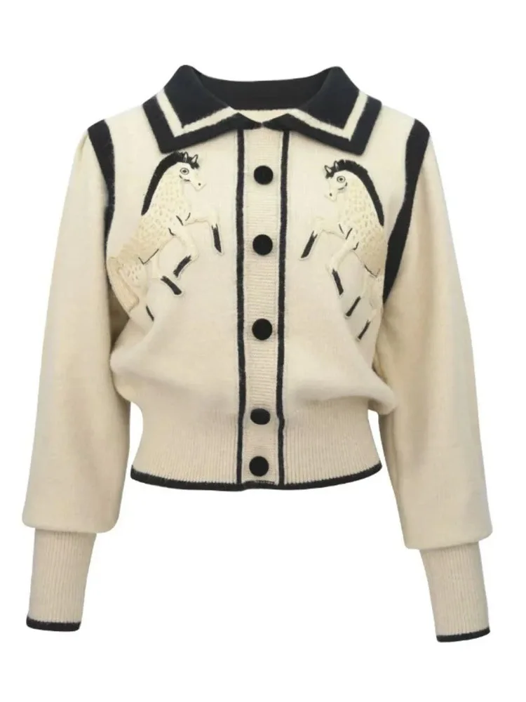 Винтажный стильный свитер женские джемперы топы весенне-осенние пуловеры с