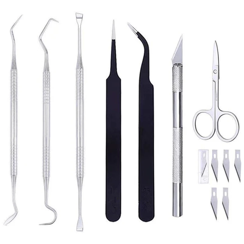 

Набор из 12 ножей для гравировки, крючков и ножниц