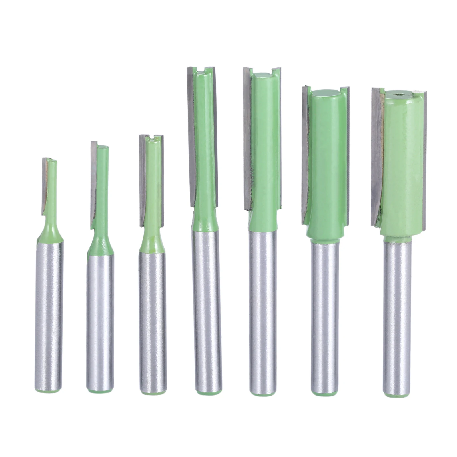 

7 шт. 6 мм хвостовик с одной двойной канавкой, прямые биты, набор фрез для дерева, фреза из карбида вольфрама, фреза, инструмент для деревообработки