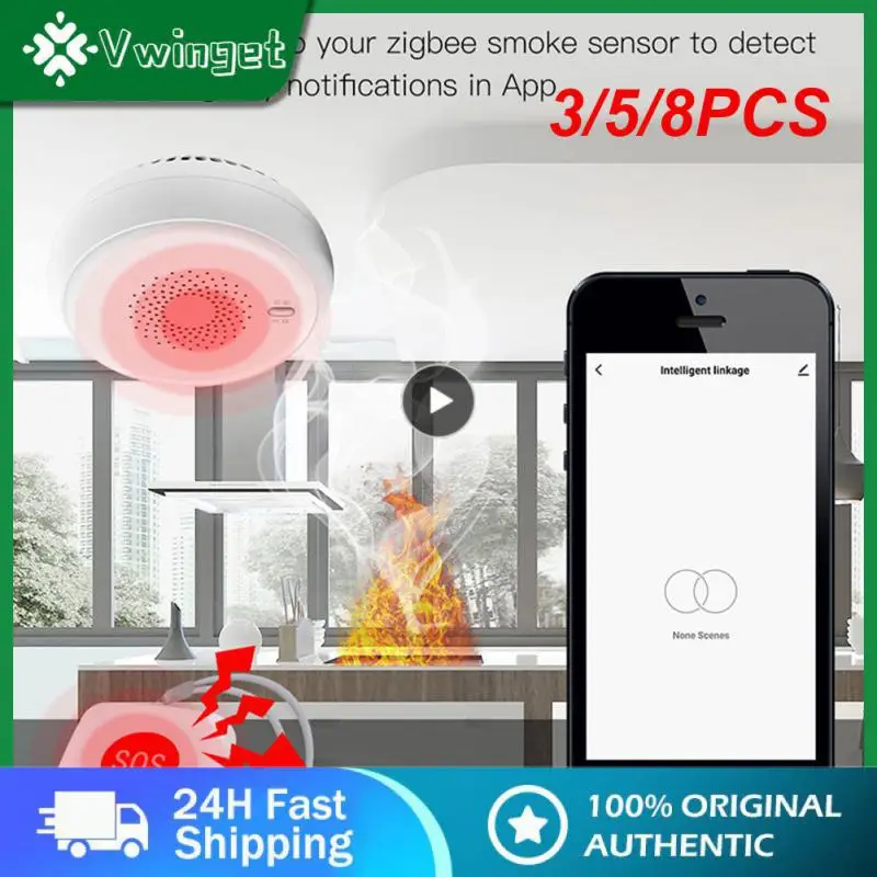 

3/5/8PCS Mini Intelligent Zigbee Emergency Button Tuya Elderly Sos Alarm Smart Scene Linkage Sos Button One Click Alarm