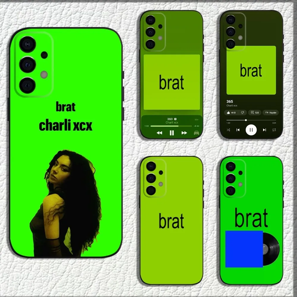 Чехол для телефона Singer C-Charli XCX BRAT мягкий черный чехол Samsung Galaxy A13 A21s A22 A31 A32 A52 A53 A71 A80