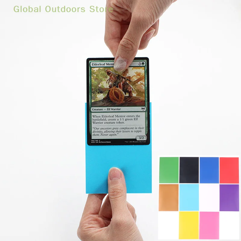 

100PCS Matte Colorful Standard Size Card Sleeves TCG Trading Cards Protector Tarot Shield Board Games Magical Cover PKM 66x91mm