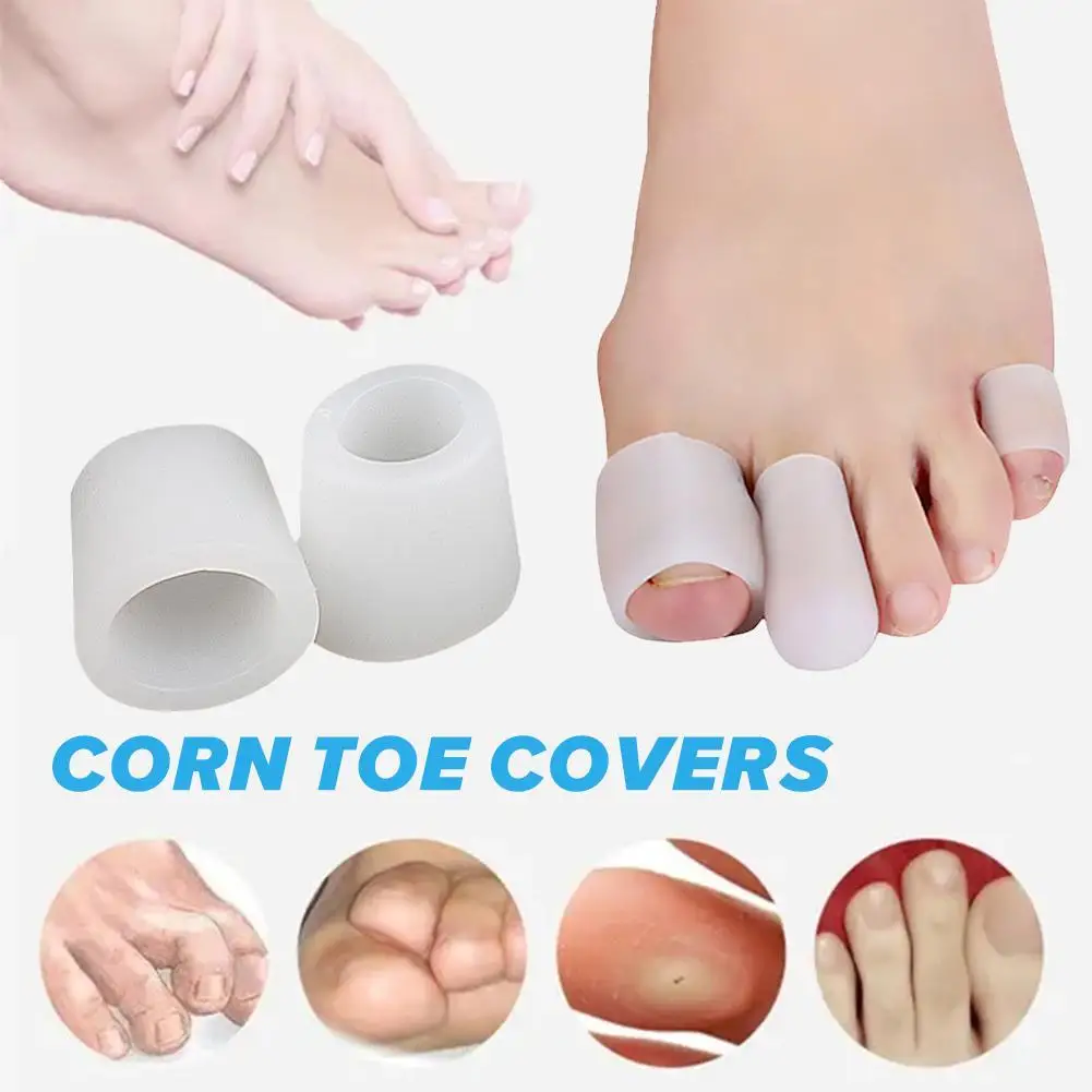 

Silicone Toe Tube Corn Blisters Callus Care Relief Pain Protector Gel Finger Toe Cover Bunion Hammer Toe Correction Brace