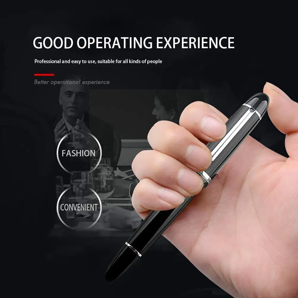 

High Quality X159 Fountain Pen Black Acrylic Pen School Metal Nib Clip Business Office Writing With Fine Fountain P A3j8