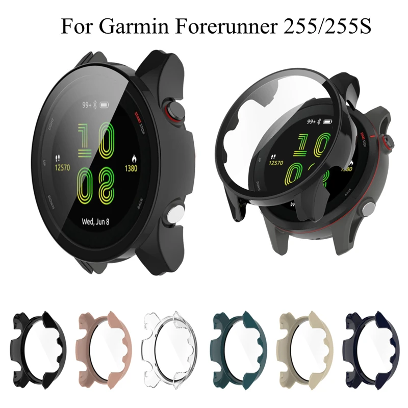 

Защитный чехол из поликарбоната для экрана Garmin Forerunner 255 255S, полное покрытие, закаленная пленка, рамка, бампер, чехол для Forerunner255