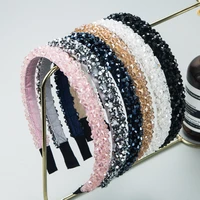 fashion new crystal headband simple thin popular personality pressure hairband wash face hair accessories for women