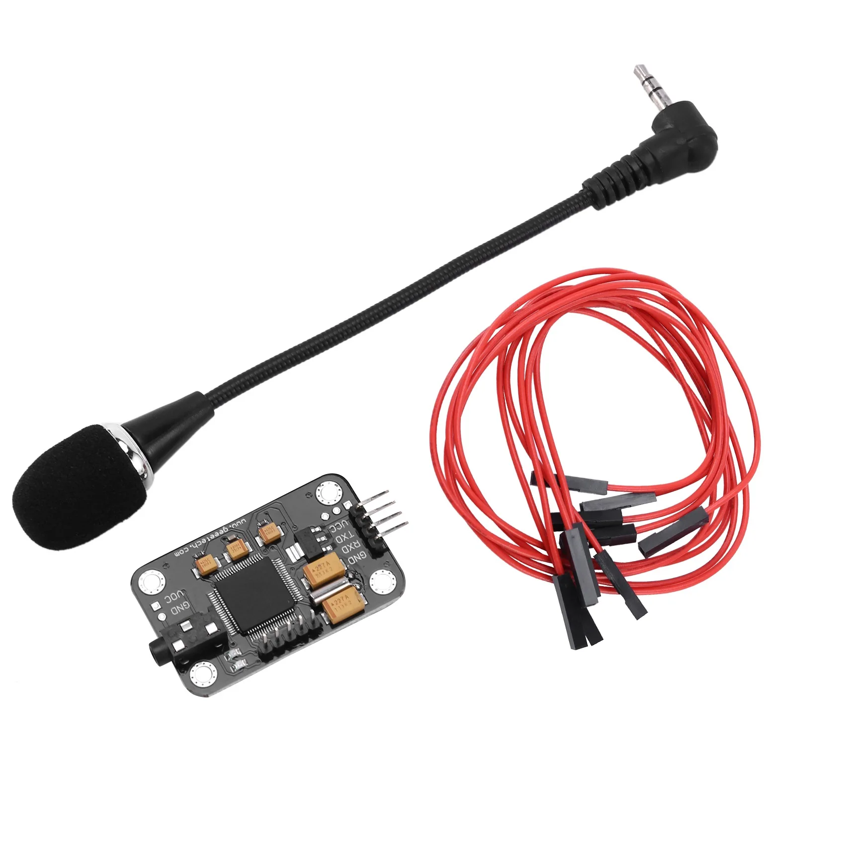 

Модуль распознавания голоса с микрофоном Dupont, плата голосового управления распознаванием речи, совместима с Arduino