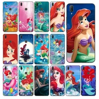 disney ariel little mermaid princess phone case for vivo y91c y11 17 19 17 67 81 oppo a9 2020 realme c3