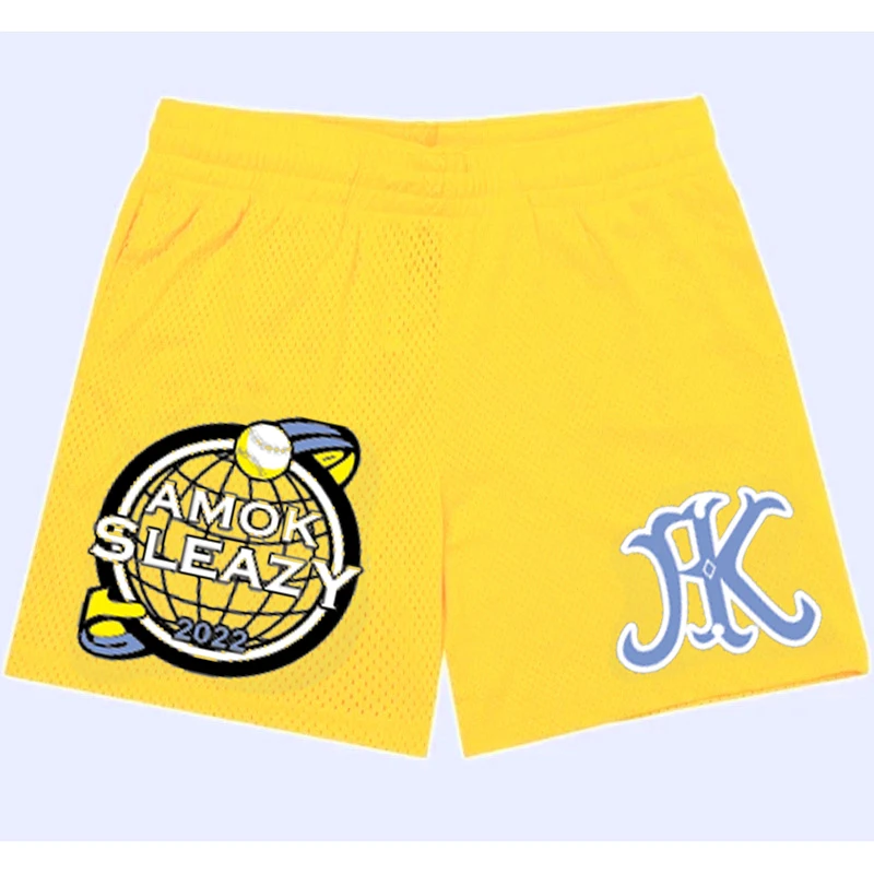 

2022 Summer Casual Shorts Men's Sports Pants Mesh Breathable Quick Dry Shorts Fitness Running Basketball Shorts US Plus Size