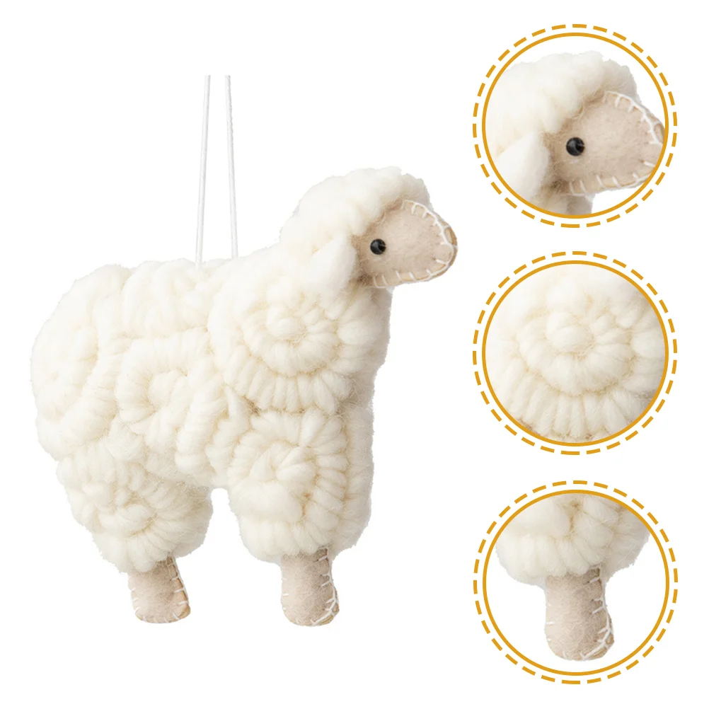 

Christmas Felt Lamb Ornament Xmas Tree Ornament Decorative Photo Props Party Favors