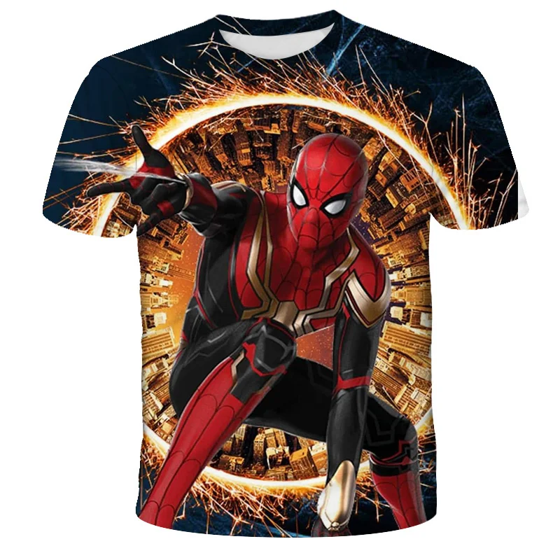 

2022 New Boys Girls Tops Spider-mαn Harajuku T shirts Baby Boys 3D TShirts Children Cartoon T shirts Kids Short Sleeve Clothes