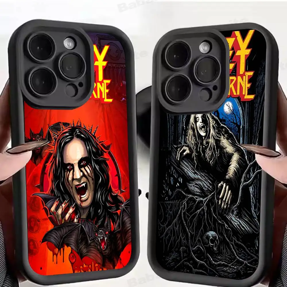 Фото Чехол для iPhone 17 15 13 12 11 14 Pro Max X XR XS 16 Plus с изображением певицы Оззи Осборн, ударопрочный, яркий, с цветной задней панелью. №2