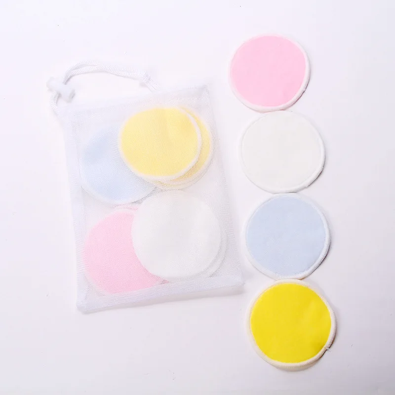 

2PCS Reusable Bamboo Fiber Washable Rounds Pads Makeup Removal Cotton Pad Cleansing Facial Pad Tool New