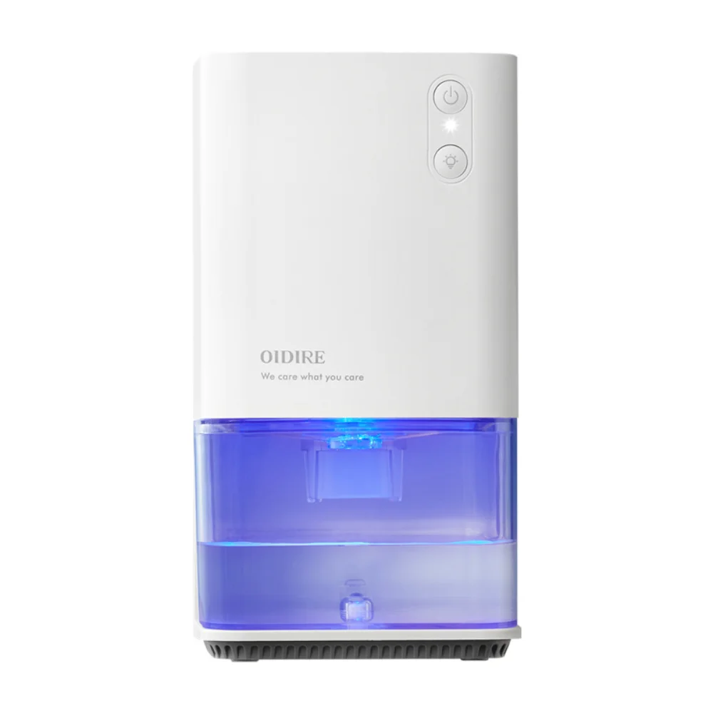 Dryer Dehumidifier Household Small Moisture Absorption Indoor Bedroom Noiseless Dry Extraction 33W White 1.2L Visual Water Tank