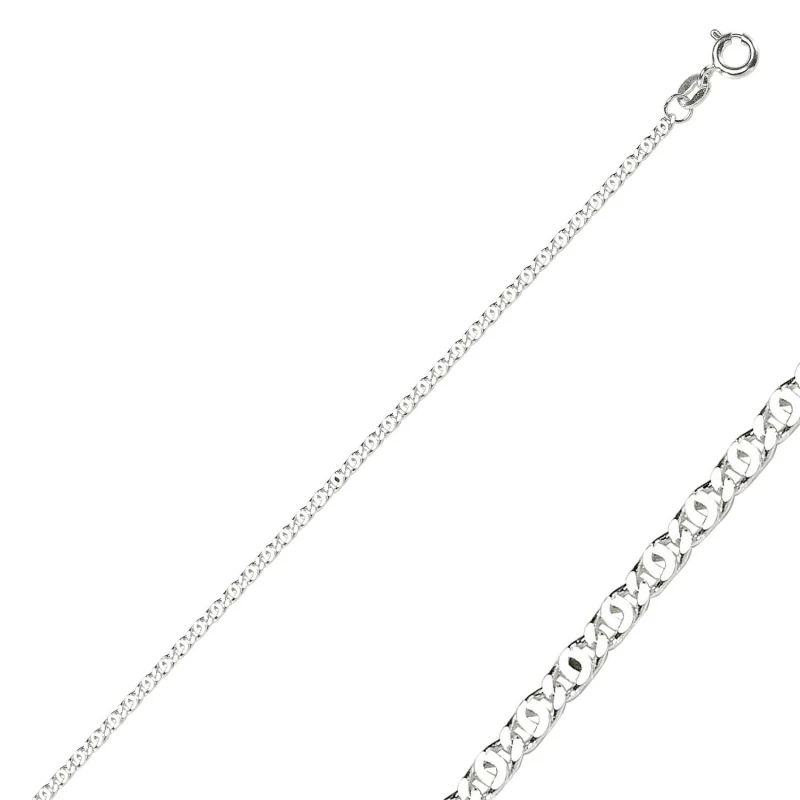 

Silver 925 Sterling 50 Micron Tiger Eye Chain Necklace