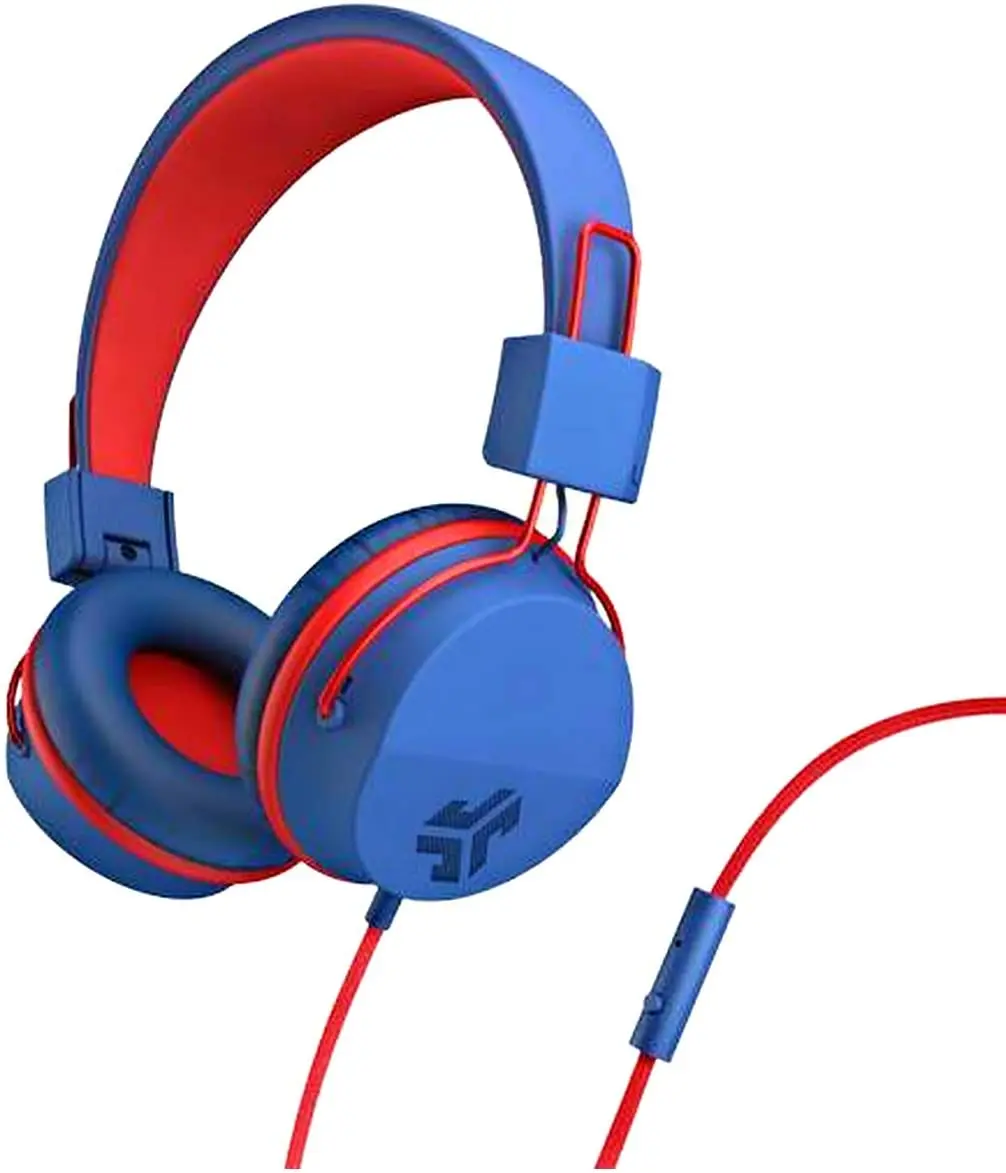 

Проводные детские наушники JLAB JBuddies Studio, проводные наушники Wirecutter, иллюстрация для детей старшего возраста, безопасное прослушивание